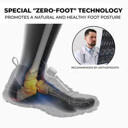 Comfortable Mens Hiking Boots Leather Arch Support Shoes