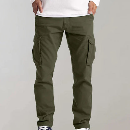 Men's Cargo Pants Cotton Relaxed Fit Beige - VibreMode