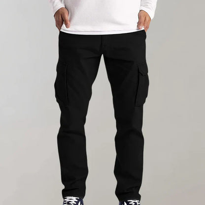 Men's Cargo Pants Cotton Relaxed Fit Beige