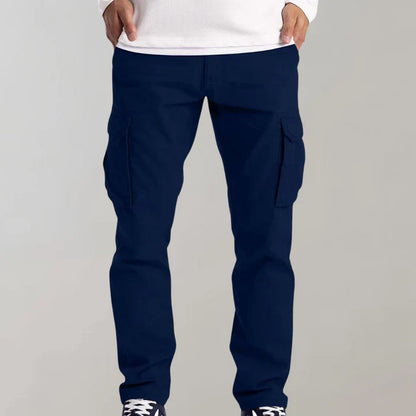 Men's Cargo Pants Cotton Relaxed Fit Beige