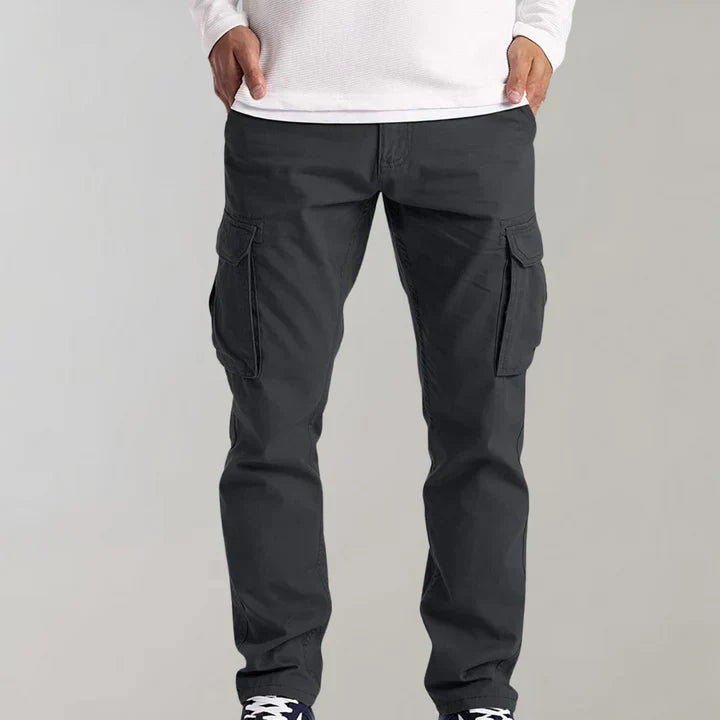 Men's Cargo Pants Cotton Relaxed Fit Beige