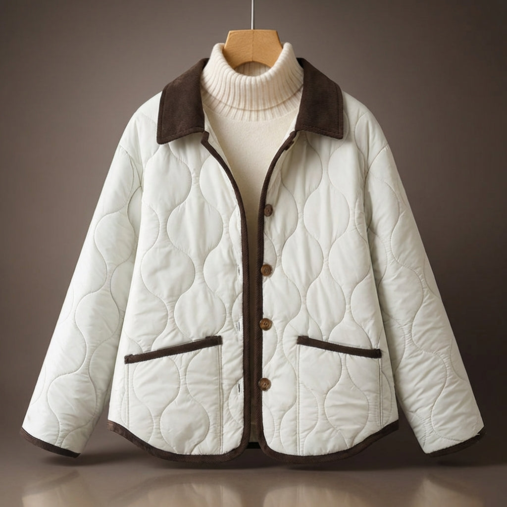 Quilted Corduroy Jacket Button Front - VibreMode