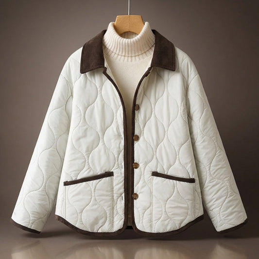 Quilted Corduroy Jacket Button Front - VibreMode