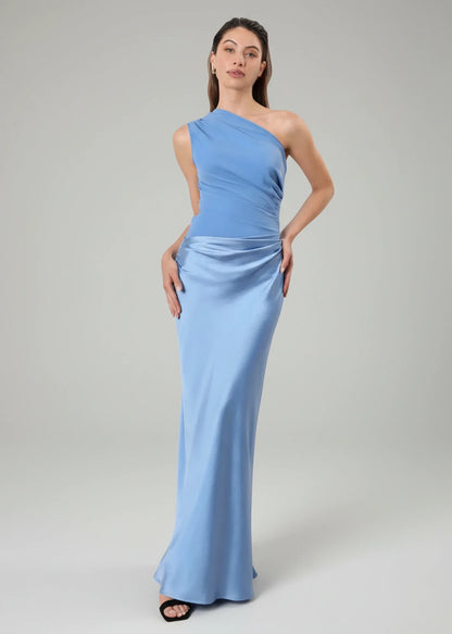 Women's One Shoulder Maxi Evening Dress