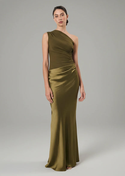 Women's One Shoulder Maxi Evening Dress