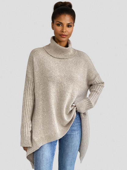 Women's Elegant Long Sleeve Sweater - VibreMode