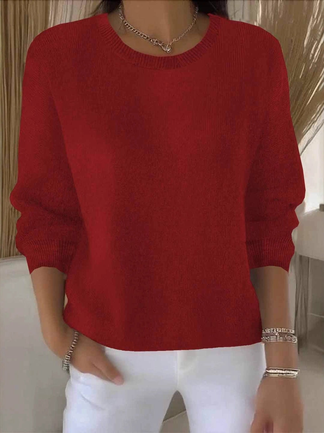 Classic Women's Cozy Crew Neck Sweater