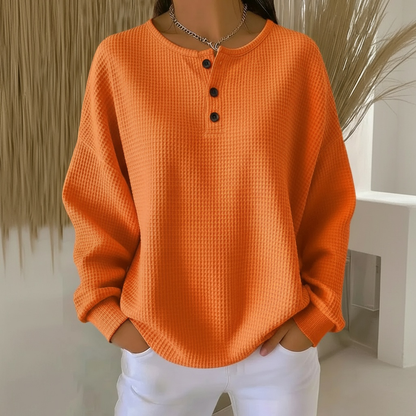 Soft Plush Waffle Knit Sweater - VibreMode