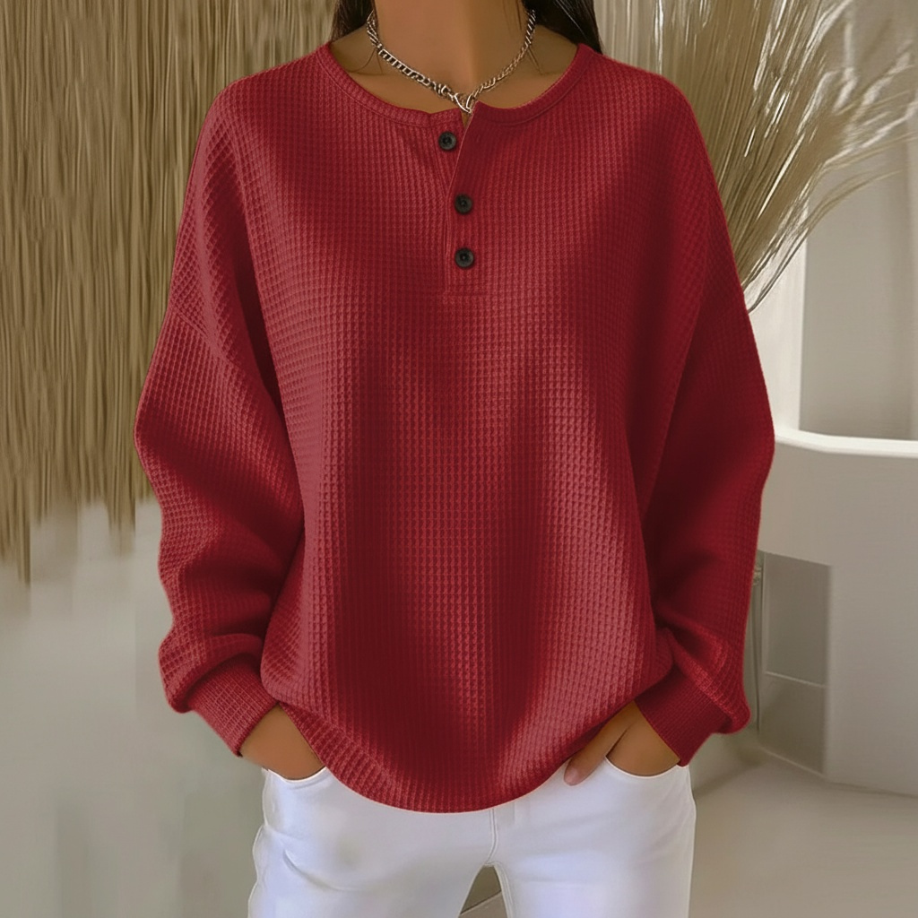 Soft Plush Waffle Knit Sweater