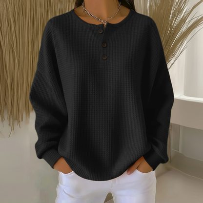 Women's Waffle Knit Sweater Cozy