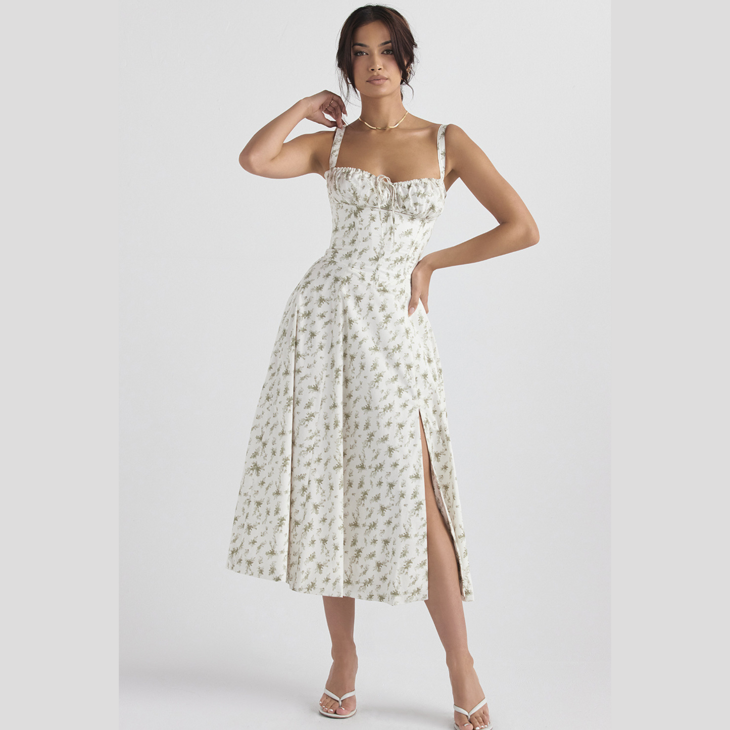 Women's Floral Print Spring Party Dress