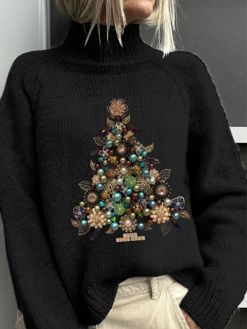 Women's Elegant Christmas Sweater - VibreMode