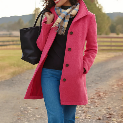 Timeless Button Front Trench Coat - VibreMode