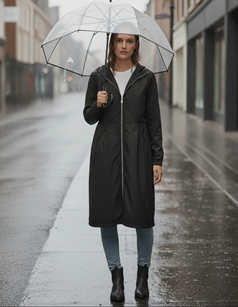 Lightweight Women's Spring Hooded Rain Coat