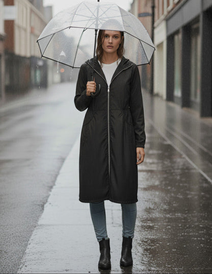 Lightweight Women's Spring Hooded Rain Coat