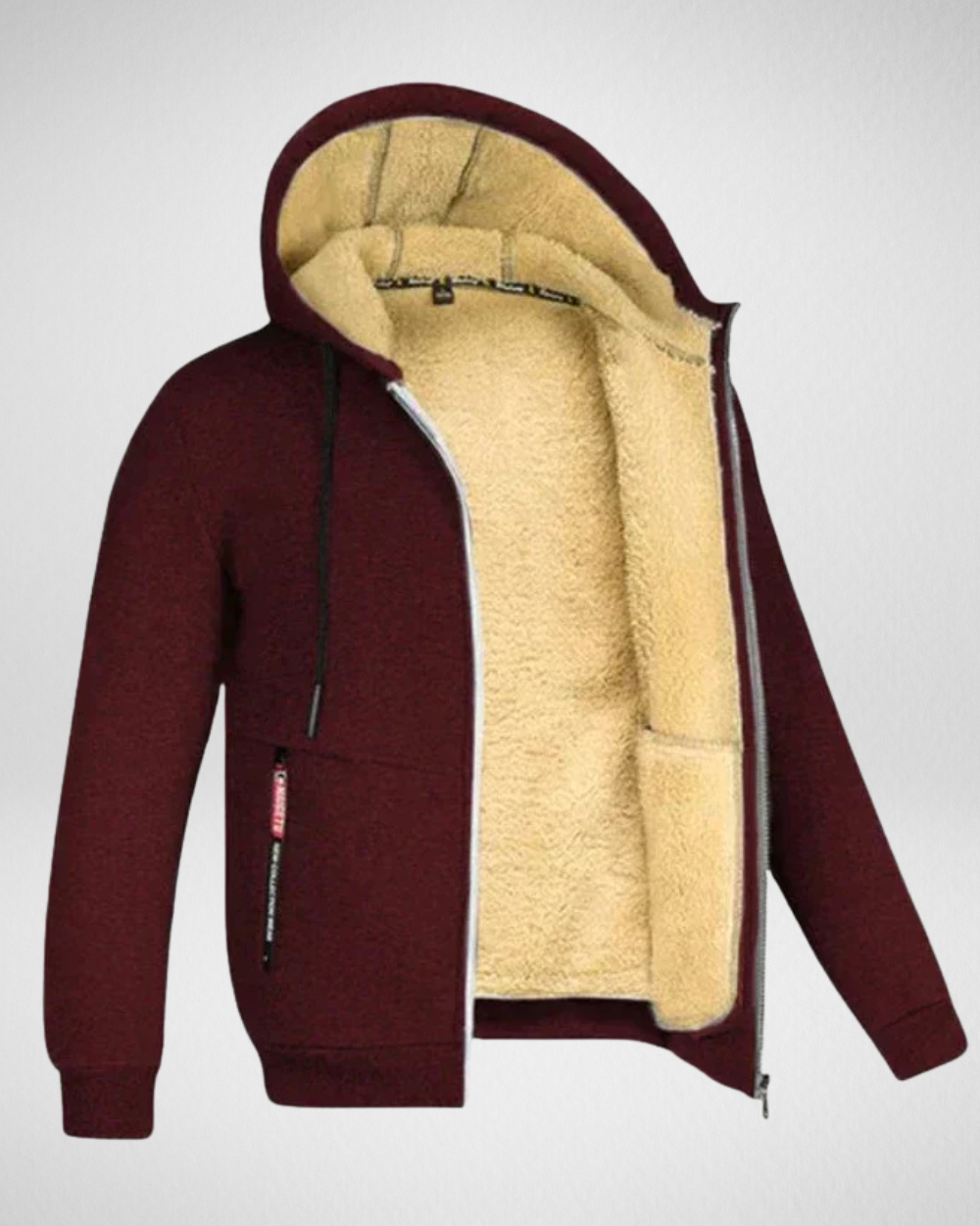 Warm Fleece Lined Men's Hooded Jacket