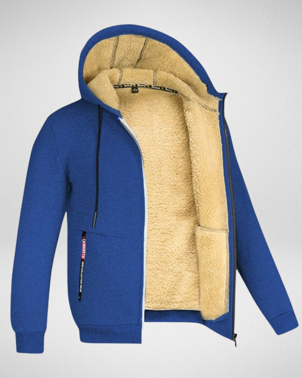 Warm Fleece Lined Men's Hooded Jacket