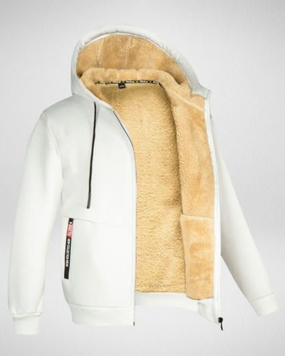 Warm Fleece Lined Men's Hooded Jacket