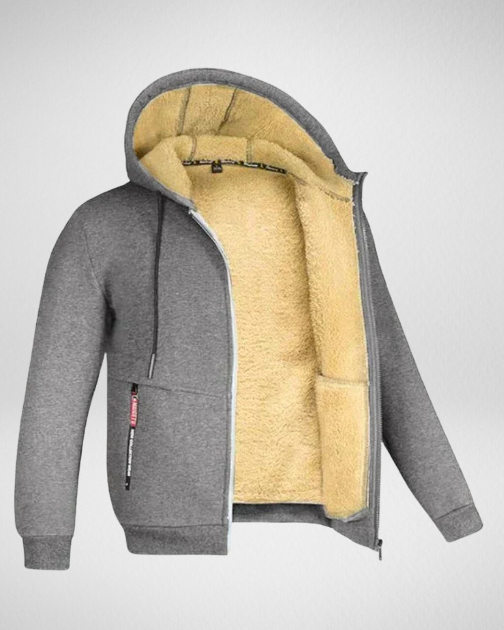 Warm Fleece Lined Men's Hooded Jacket