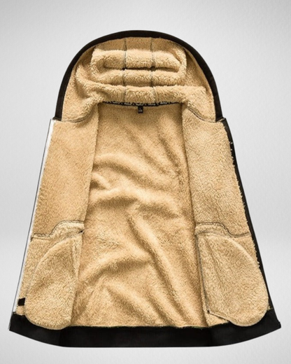 Warm Fleece Lined Men's Hooded Jacket