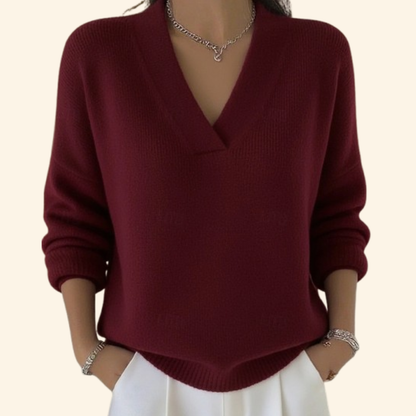 Women's Soft V-Neck Blouse - VibreMode