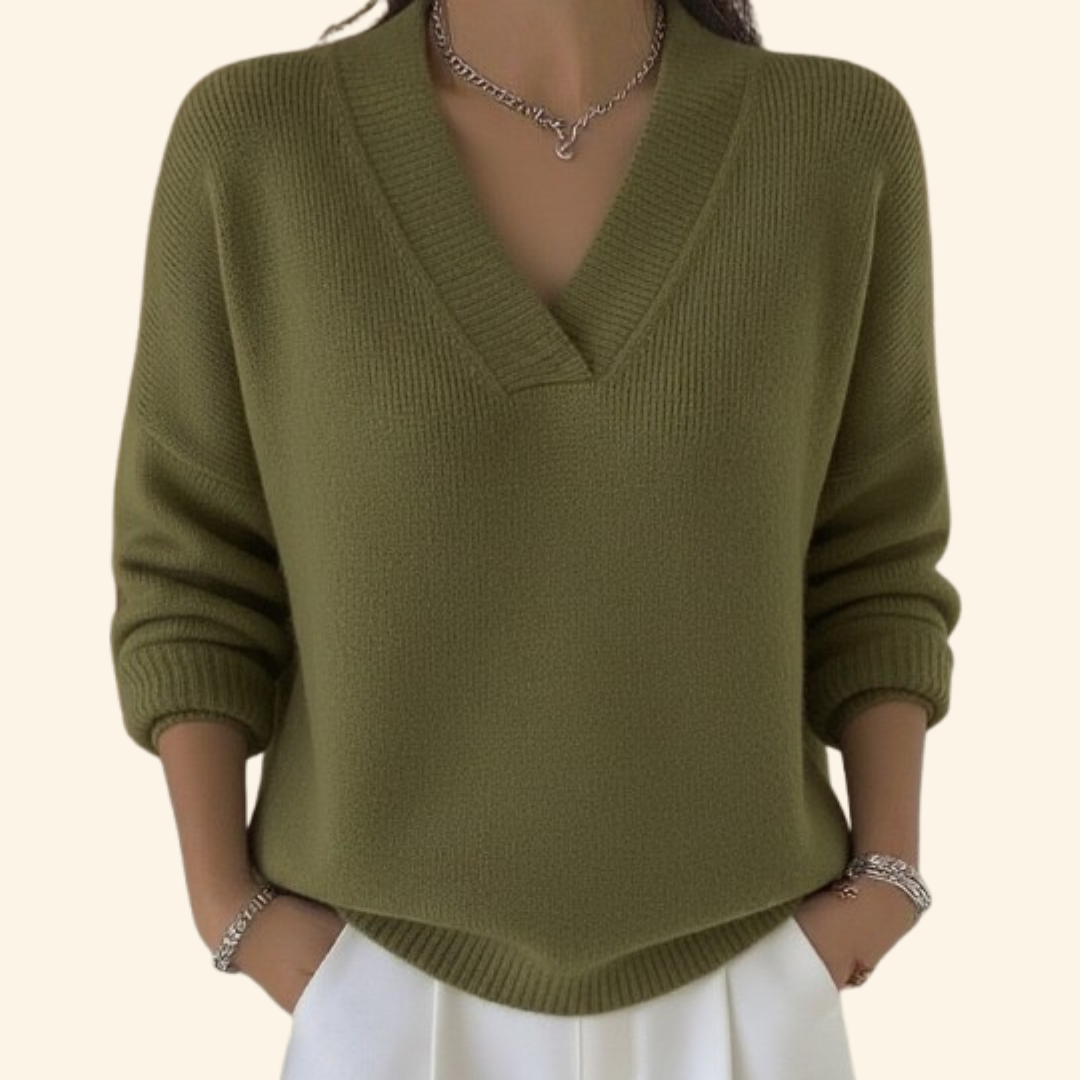 Women's Relaxed V-Neck Sweater
