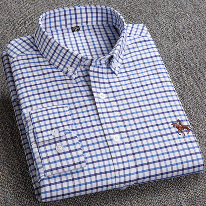 Classic Plaid Men's Dress Shirt