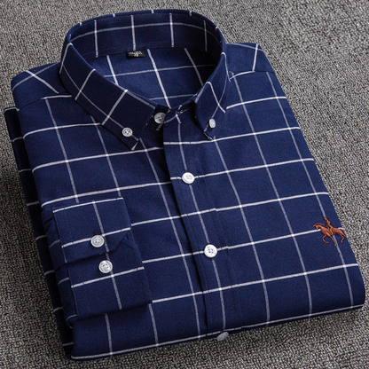 Classic Plaid Men's Dress Shirt