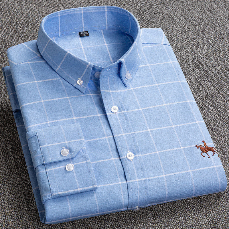 Classic Plaid Men's Dress Shirt - VibreMode