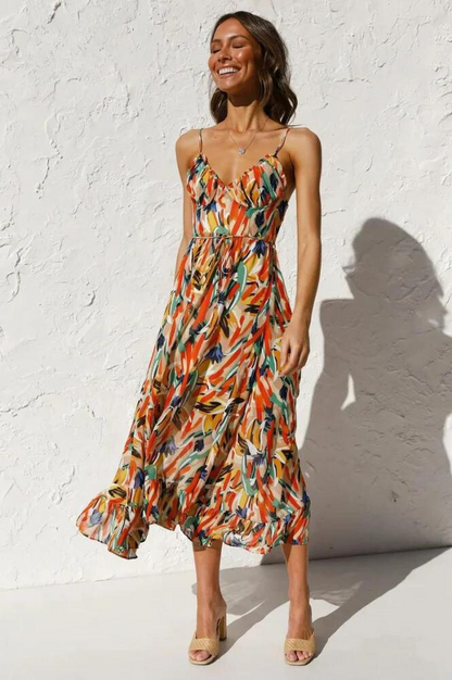 Women's Lightweight Flowy Summer Dress - VibreMode