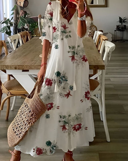 Bohemian Chic Flowy Maxi Dress