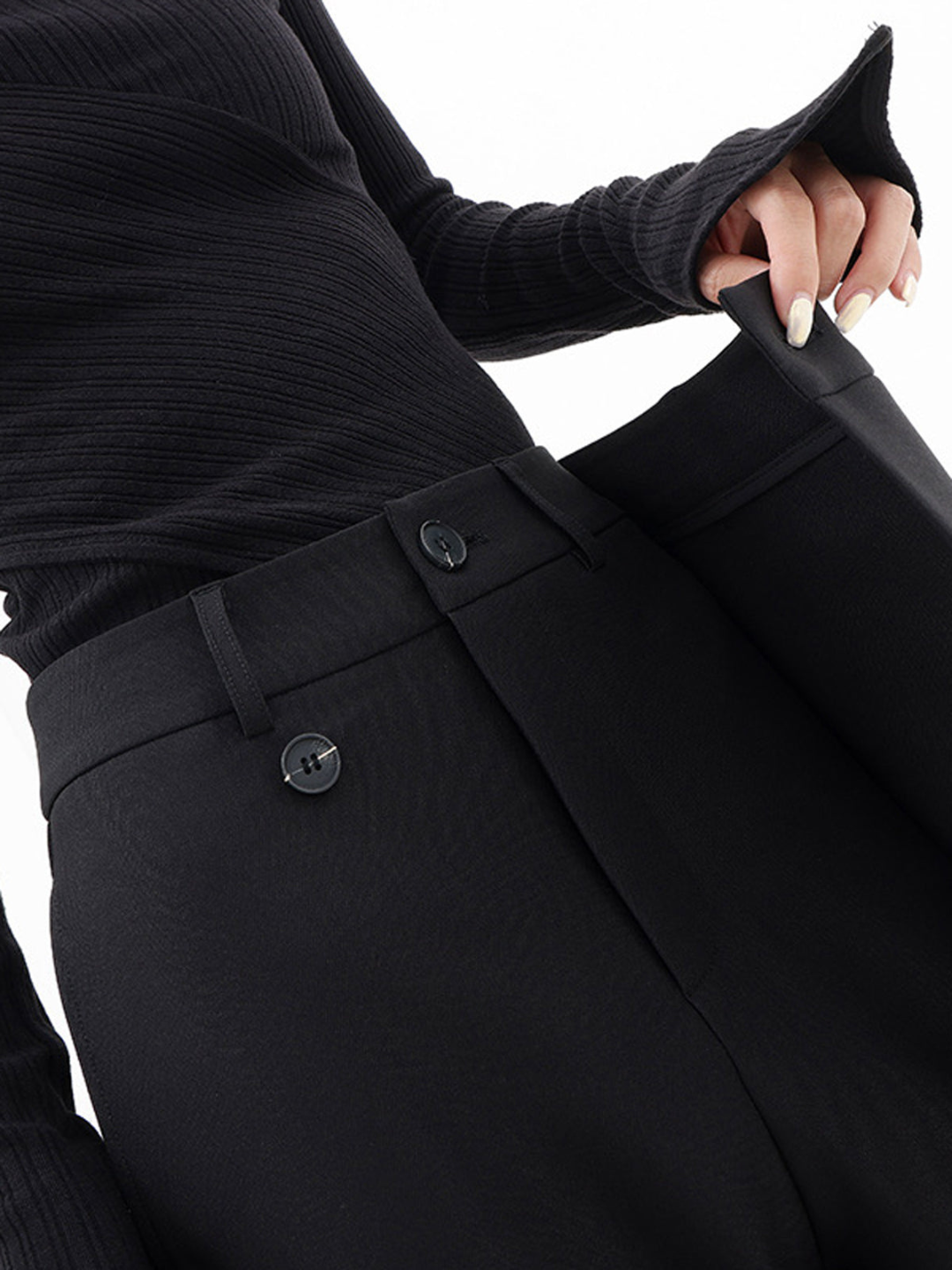 Women's Trousers Layered Waistband