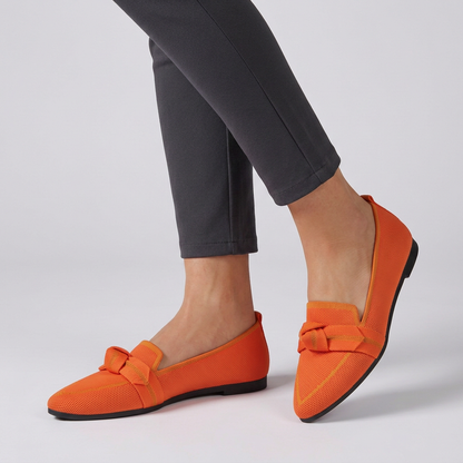 Pointed Toe Leather Loafers Horsebit Detail Brown