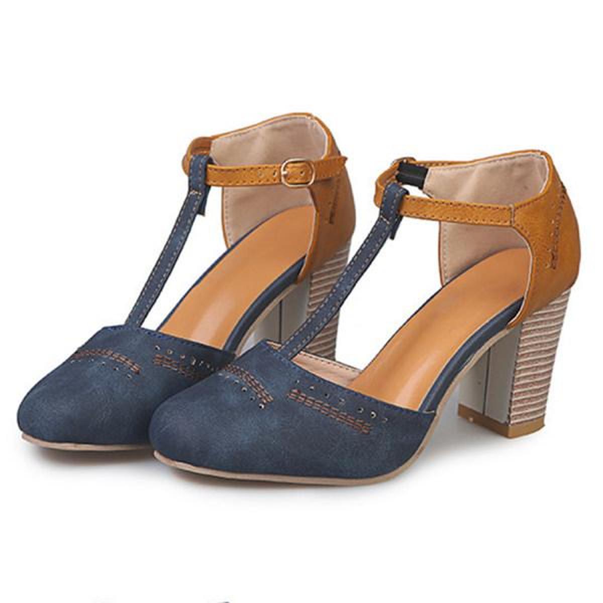 Classic Ladies Low Heel Ankle Shoes - VibreMode