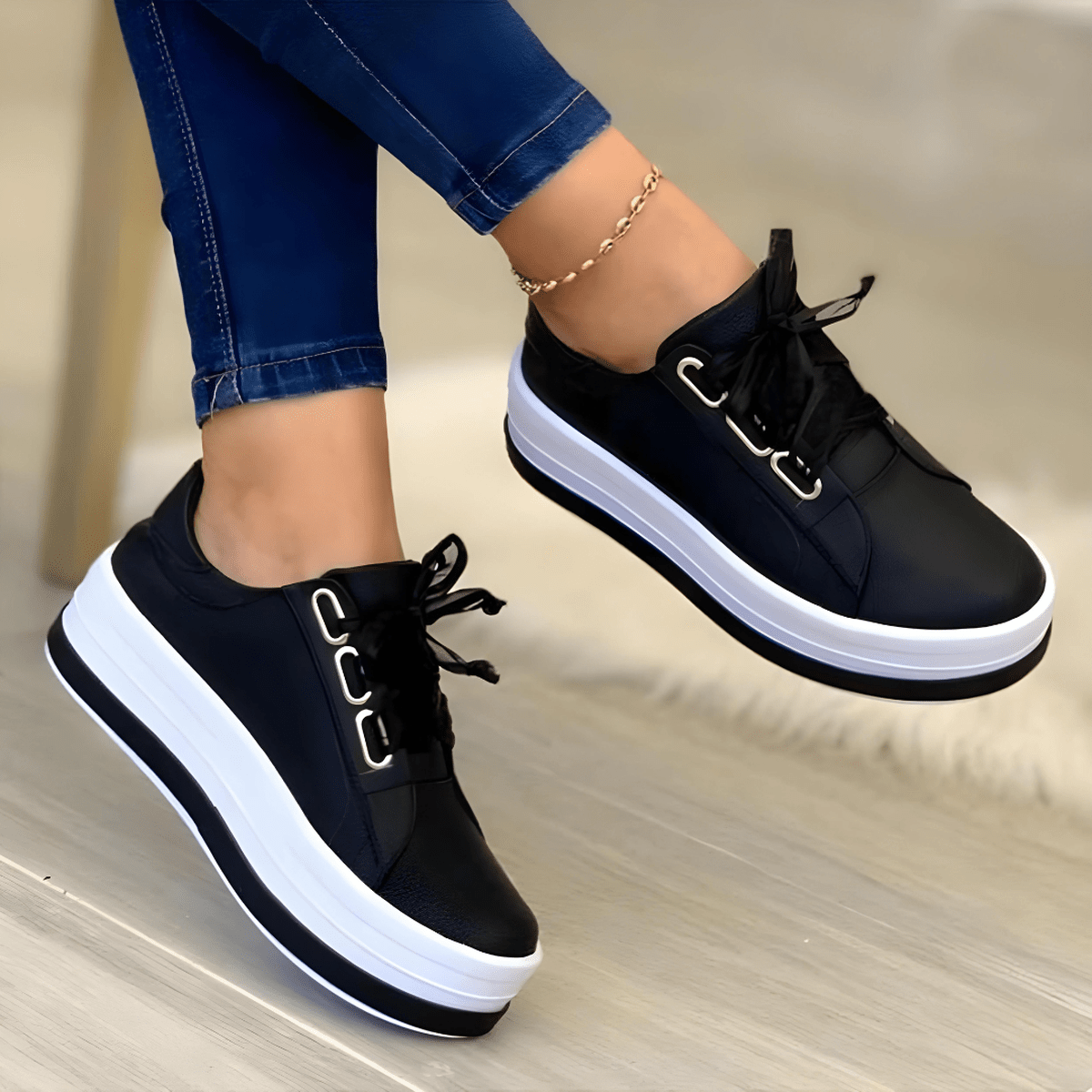 Purple High Top Fashion Sneakers - VibreMode