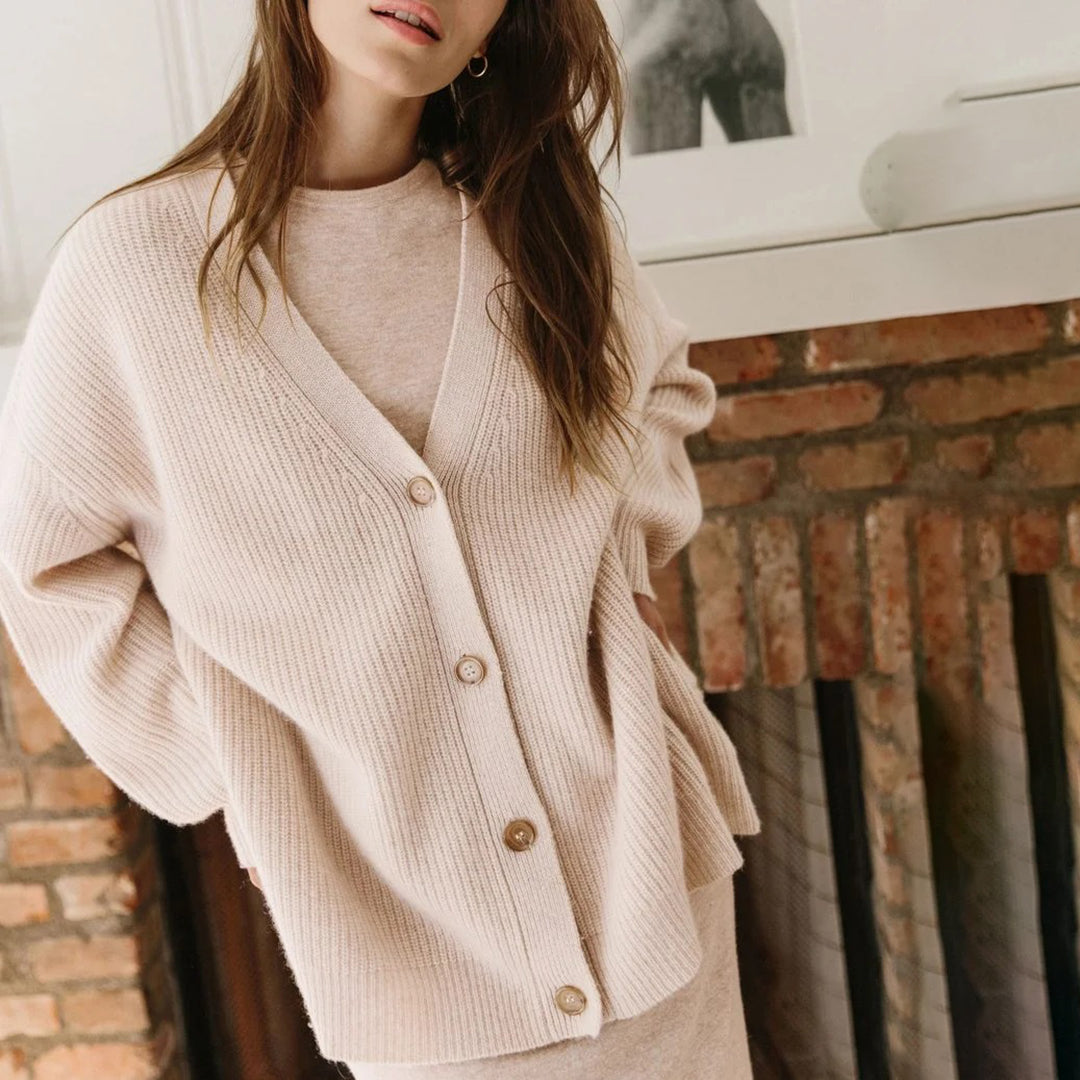 Soft Spacious Cashmere Sweater Cardigan