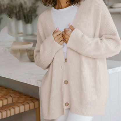 Soft Spacious Cashmere Sweater Cardigan