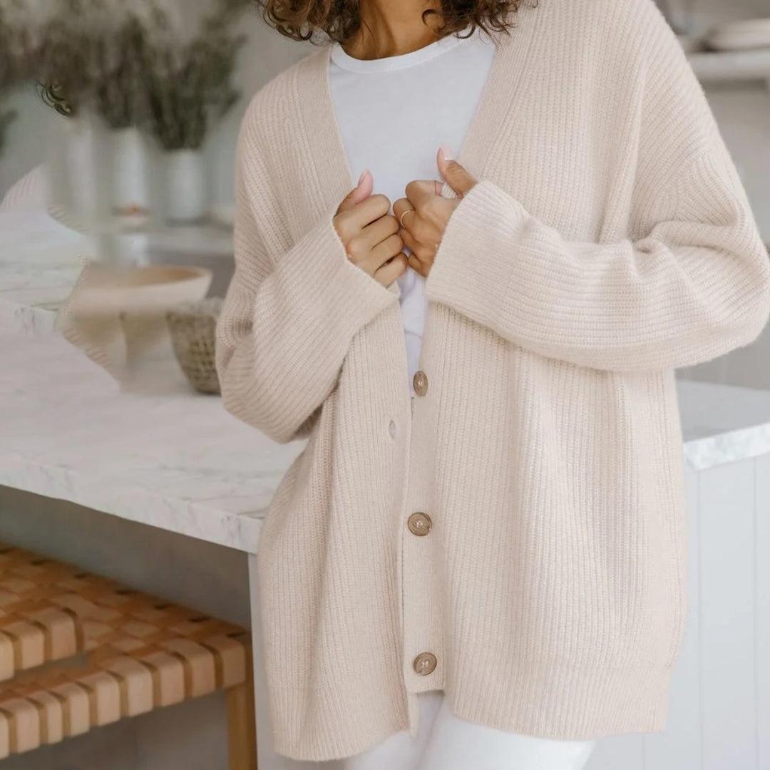 Pastel Pink Ladies Spring Knit Cardigan