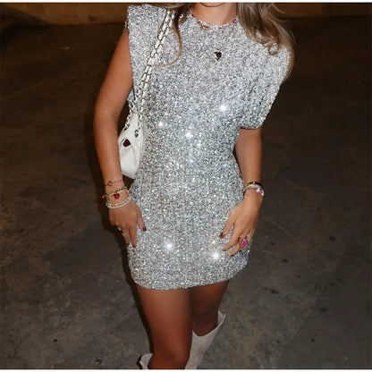 Women's Sequin Mini Dress Elegant Party Wear