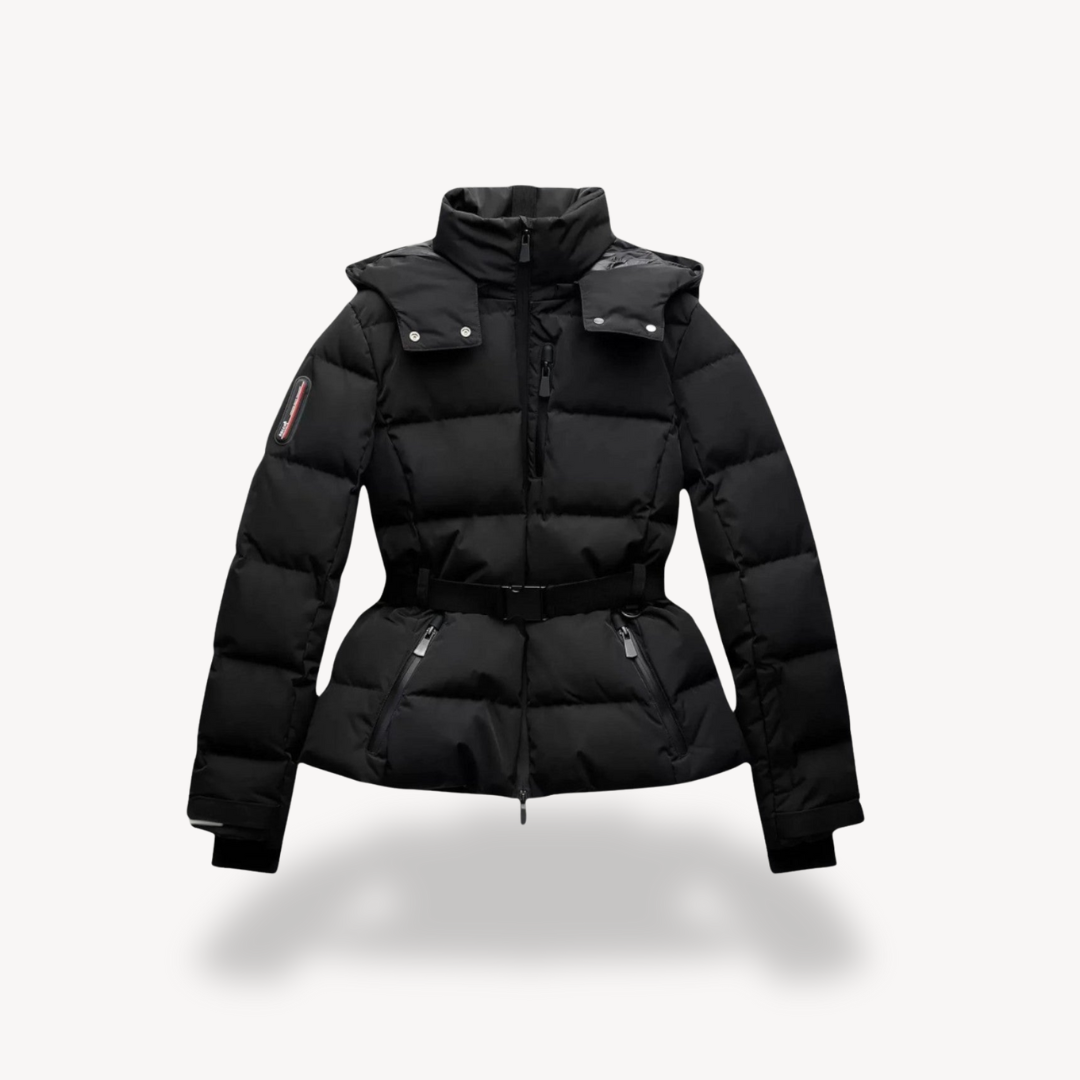 Women's Waterproof Puffer Jacket Black - VibreMode