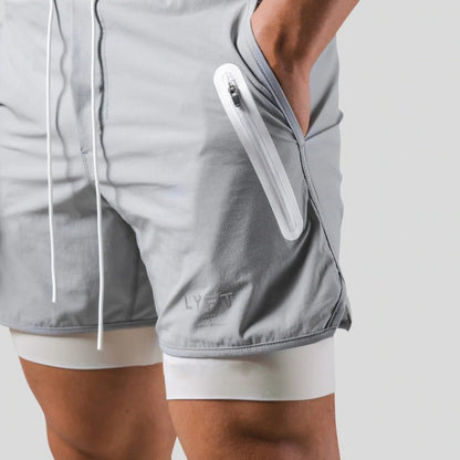 Men's 2-In-1 Sports Training Shorts