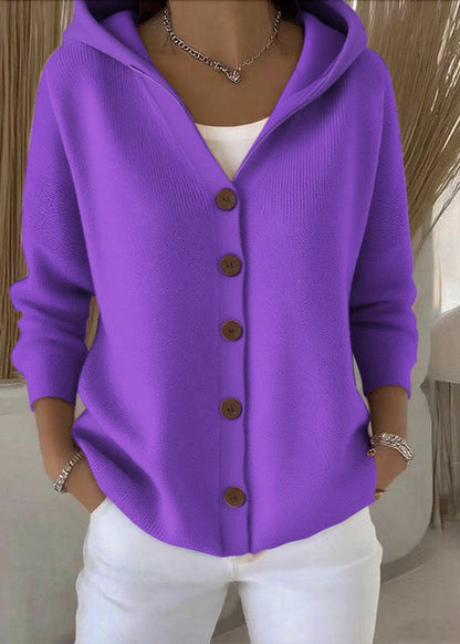 Cozy Zip Hooded Sweater Cardigan