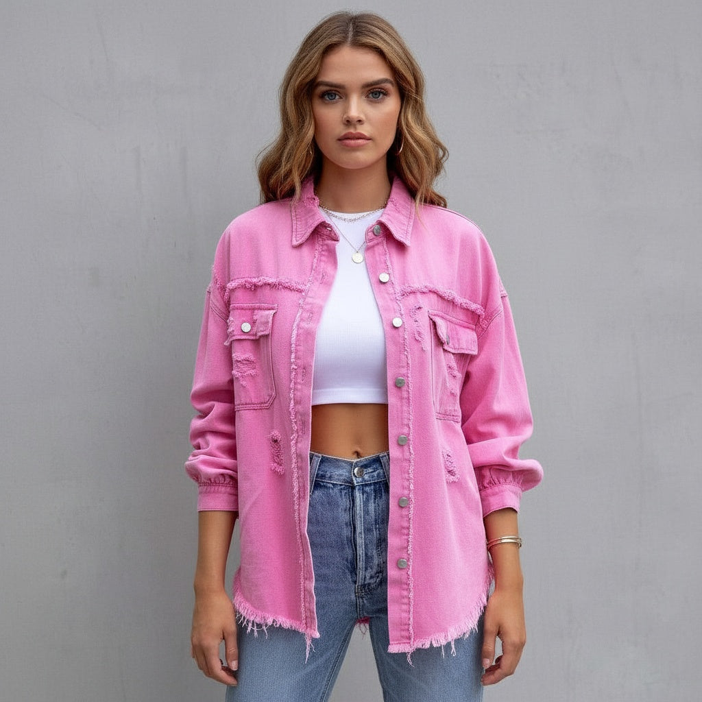 Ripped Vintage Jean Jacket - VibreMode