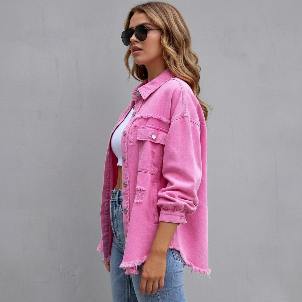 Ripped Vintage Jean Jacket