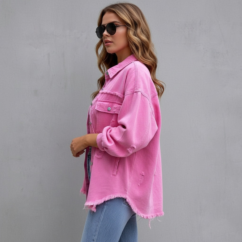 Ripped Vintage Jean Jacket