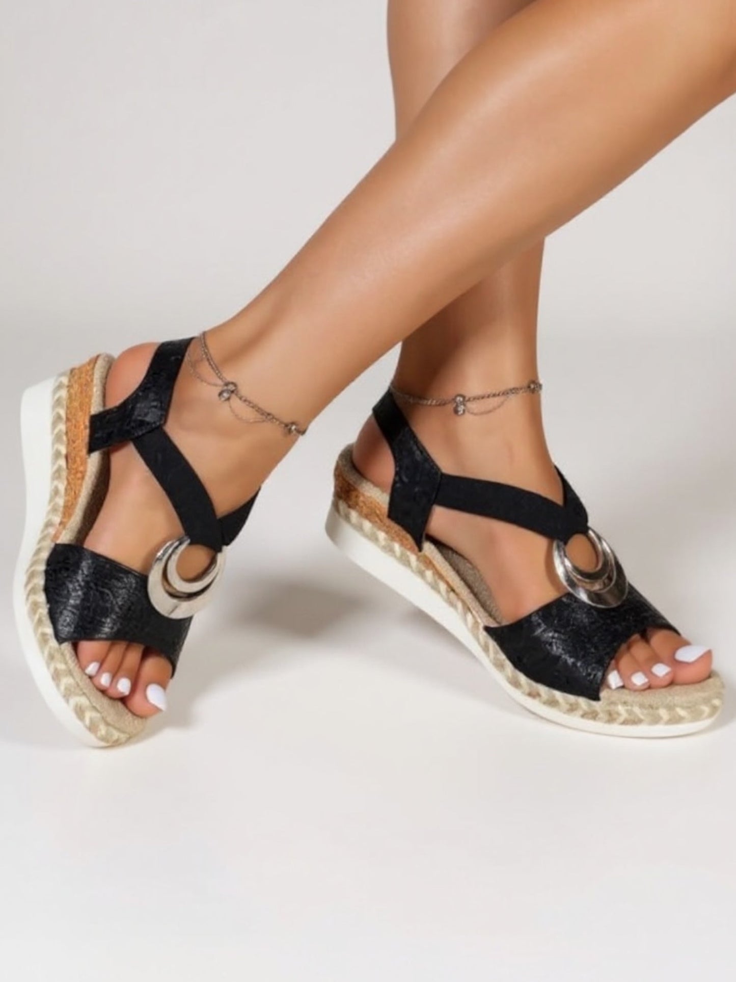 Green Comfortable Womens Flat Sandals