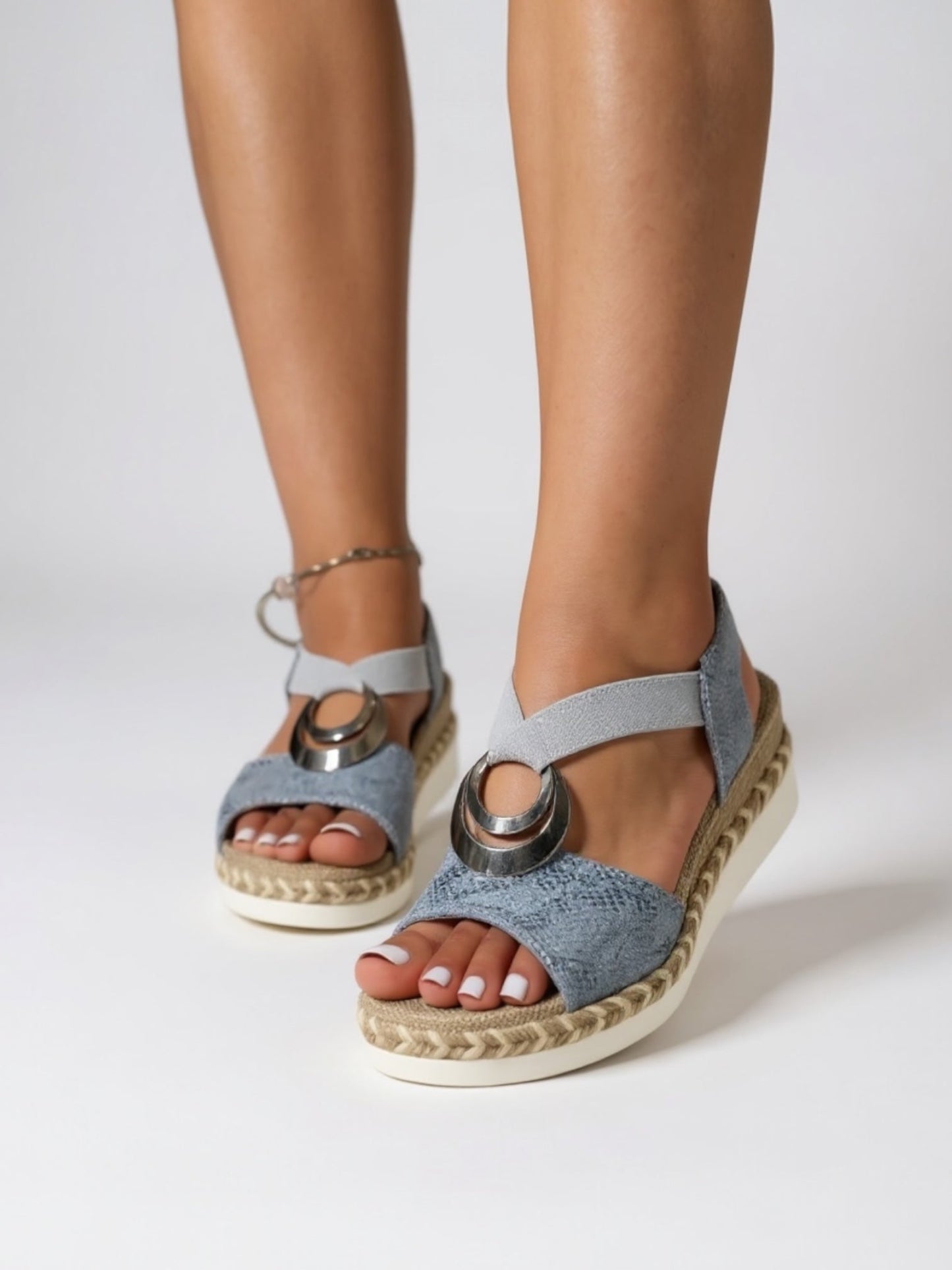 Green Comfortable Womens Flat Sandals