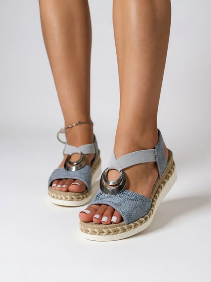 Green Comfortable Womens Flat Sandals