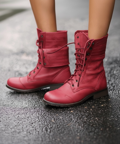 Women's Lace Up Ankle Boots Vintage Style