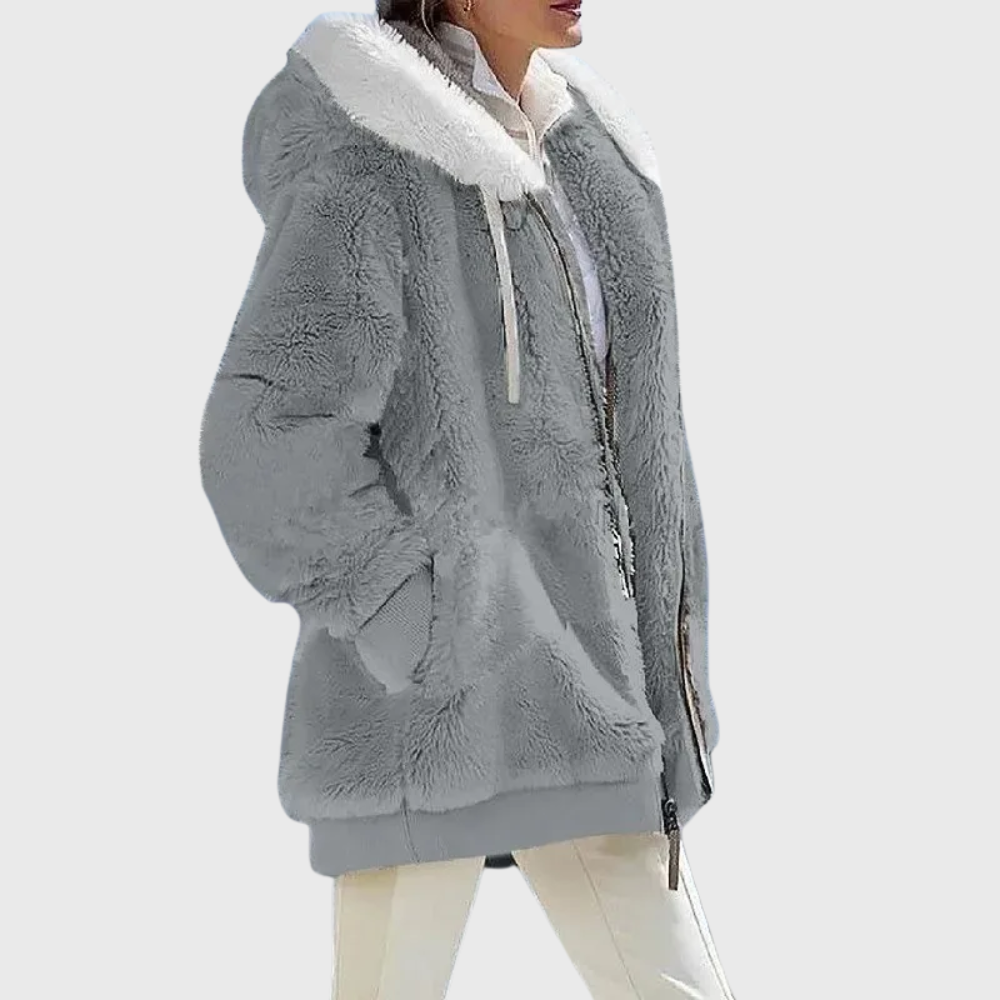 Warm Fleece Hoodie Coat